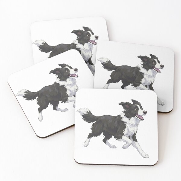 Item preview,  Border Collie running dog illustration designed and sold by Vitali Bogomazov.
