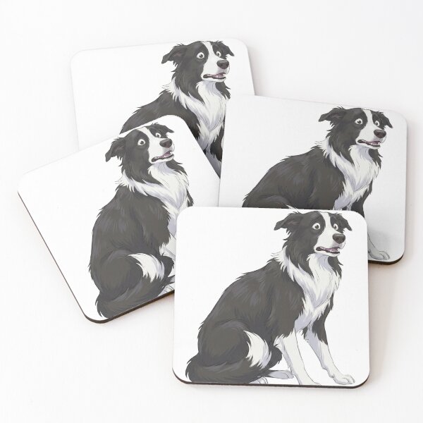 Item preview,  Surprised Border Collie dog illustration designed and sold by Vitali Bogomazov.