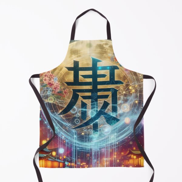 Artikelvorschau, Neon Harmony Kanji Moonlight entworfen und verkauft von AI-Only Creations.