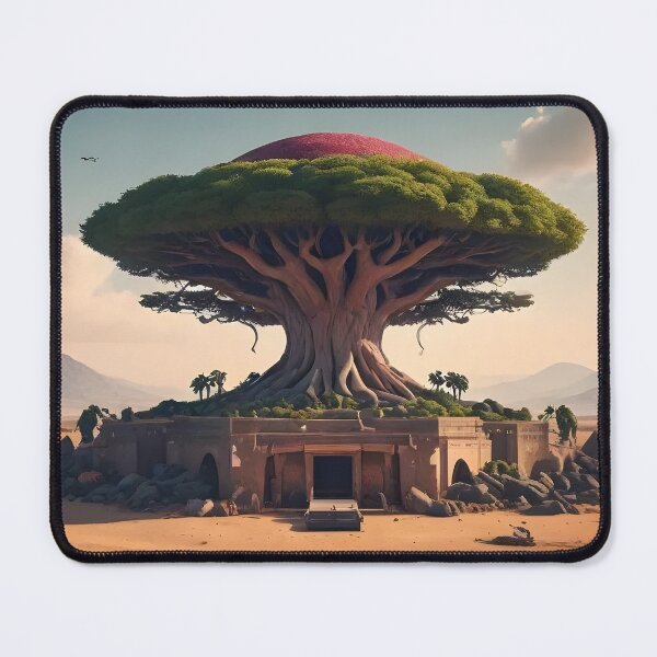Item preview, Mystical Tree of Life in Desert | Fantasy Landscape Digital Art designed and sold by Bhaskar Digital Art.