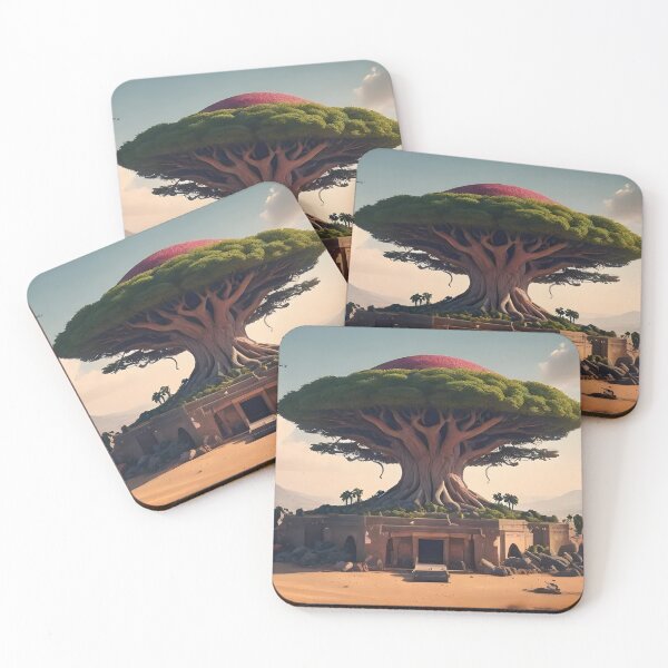 Item preview, Mystical Tree of Life in Desert | Fantasy Landscape Digital Art designed and sold by Bhaskar Digital Art.