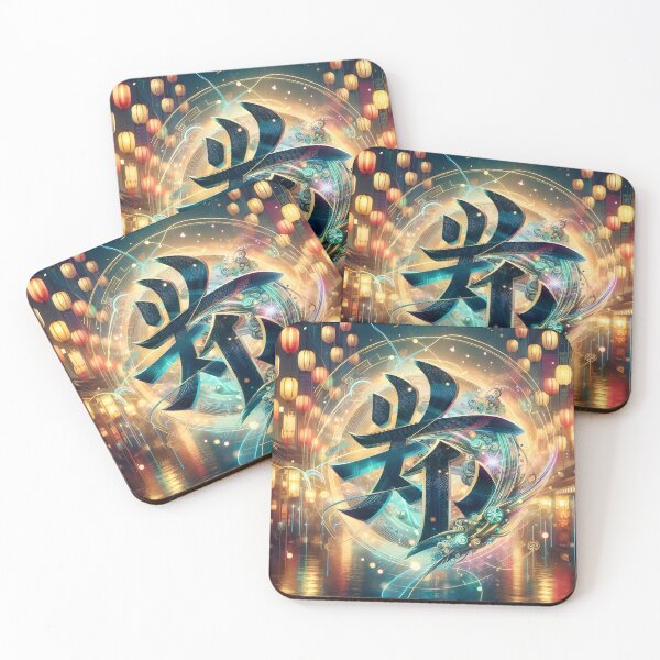 Item preview, Neon Prosperity Kanji Lights designed and sold by AI-Only Creations.