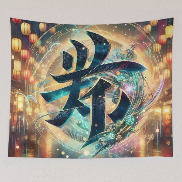Item preview, Neon Prosperity Kanji Lights designed and sold by AI-Only Creations.