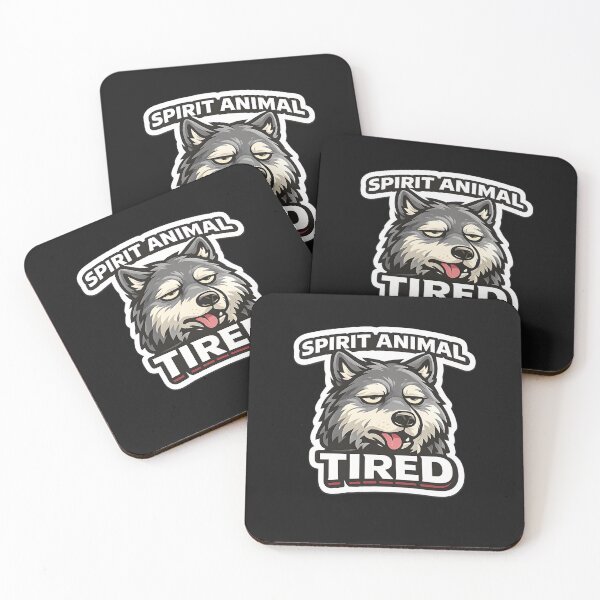 Item preview, Tired Spirit Animal Wolf Burnout Mood designed and sold by Dream-Fab.
