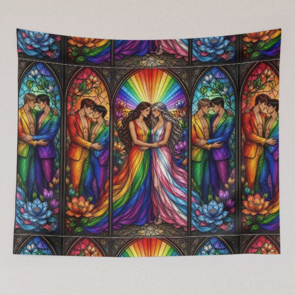 Item preview, United in Color: Vibrant Pride Community Stained Glass Art designed and sold by Soluna Studio.
