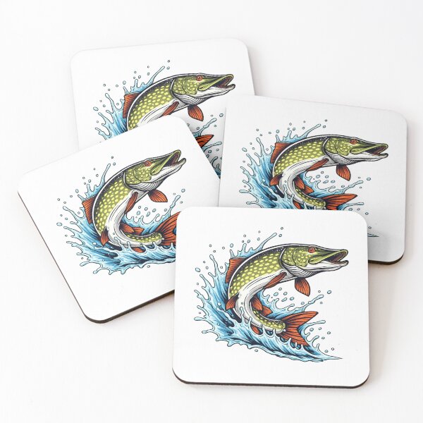 Item preview, Pike jumps out of the water designed and sold by PeterPunkt.