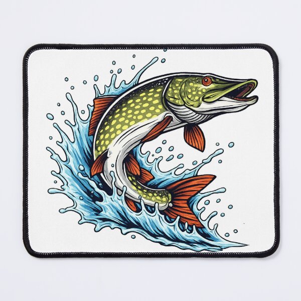 Item preview, Pike jumps out of the water designed and sold by PeterPunkt.