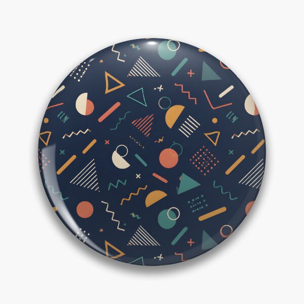 Item preview, Retro 80s 90s Memphis Pattern - Dark Navy Geometric Abstract designed and sold by Sybille-Yates.