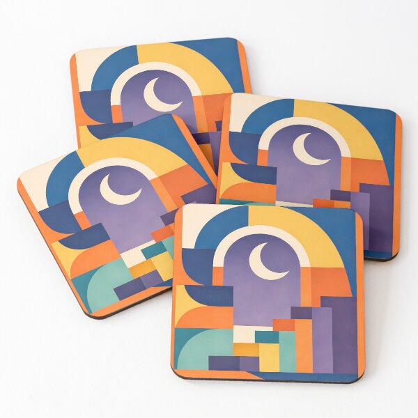 Item preview, Geometric Moon Arch in Bold Typographic Shapes designed and sold by InkSmithery.