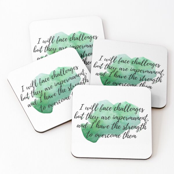 Item preview, I will face challenges but they are impermanent, and I have the strength to overcome them - Positive Affirmations [ 2021 - Collection ] designed and sold by elmsstudios.