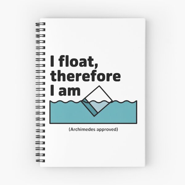 Item preview, I Float Therefore I Am – Archimedes Buoyancy Minimalist Physics Design designed and sold by ArcticFoxStudio.