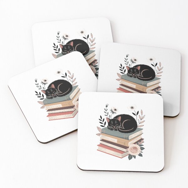Item preview, Bookish Cat Floral Cat on Books Reader Cat Book Cat Lover designed and sold by SapfireStuArt.