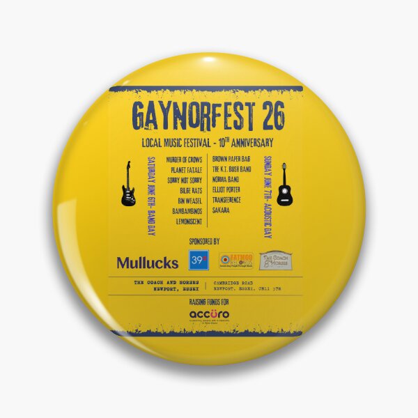 Artikelvorschau, Gaynorfest 26 Festival-Merchandise entworfen und verkauft von SoSorryNotSorry.