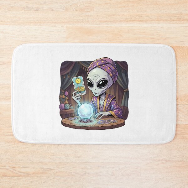 Item preview, Mystic Grey Alien Fortune Teller With Tarot Cards designed and sold by Sunkhung.