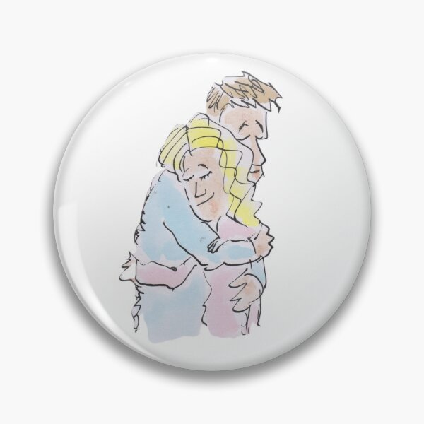 Item preview, Young couple hugging designed and sold by Inky Fingers Illustrations.