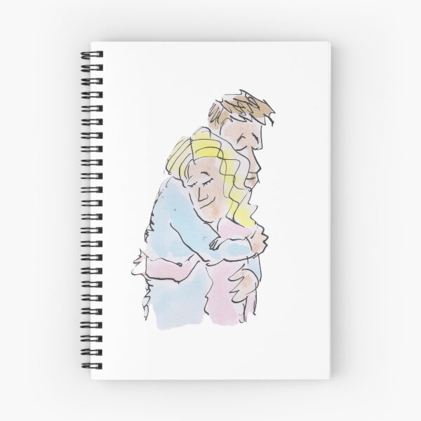 Item preview, Young couple hugging designed and sold by Inky Fingers Illustrations.