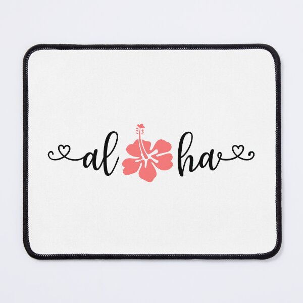 Item preview, Aloha – Tropical Heartsy with Hibiscus black Design designed and sold by EmeraldeaArt.