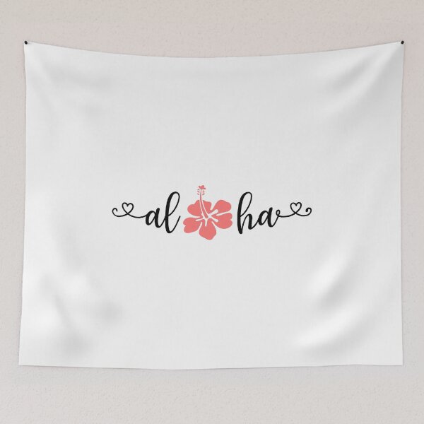 Item preview, Aloha – Tropical Heartsy with Hibiscus black Design designed and sold by EmeraldeaArt.