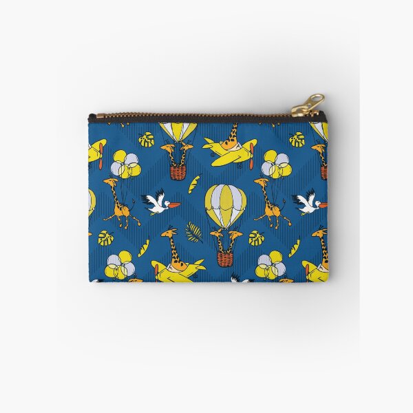 Item preview, Flying Jungle Safari Chevron blue-yellow designed and sold by kobyakov.