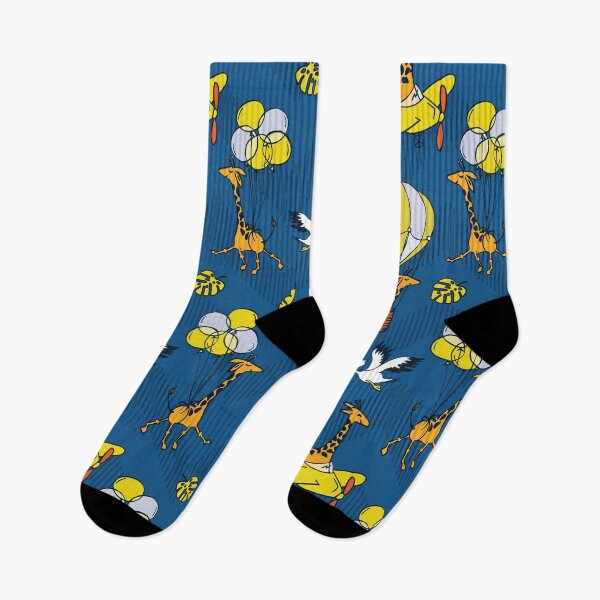 Item preview, Flying Jungle Safari Chevron blue-yellow designed and sold by kobyakov.