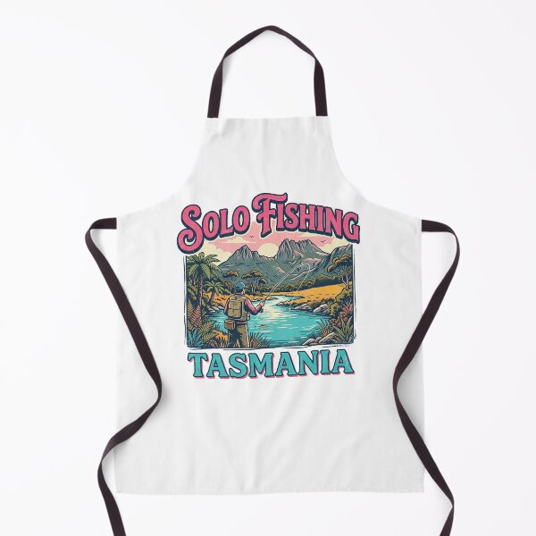 Item preview, Solo Fishing at Tasmania Australia Retro designed and sold by Yellowriversss.