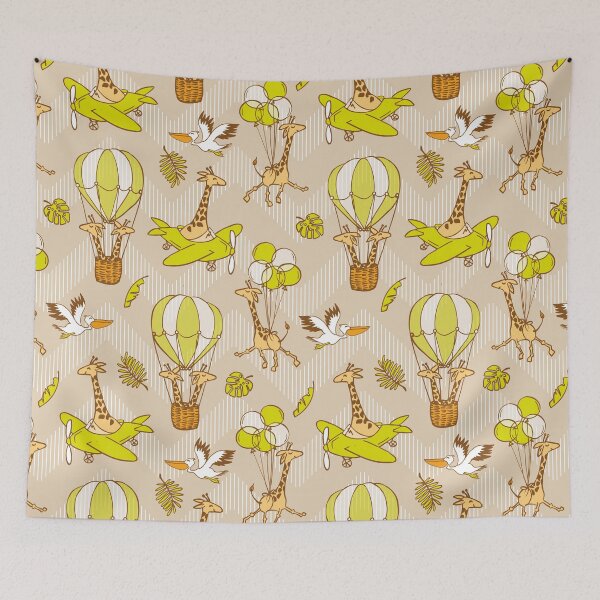 Item preview, Flying Jungle Safari Chevron designed and sold by kobyakov.