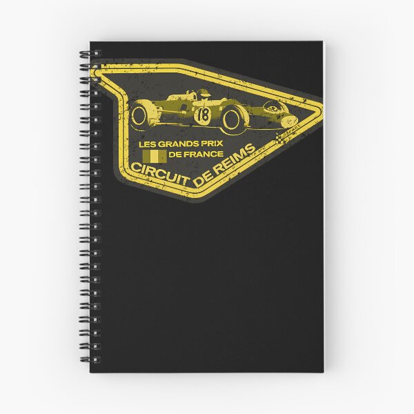 Item preview, Reims circuit French Grand Prix - vintage distressed yellow print  designed and sold by ACSKU.