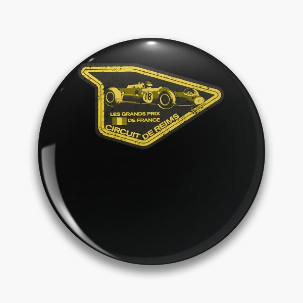 Item preview, Reims circuit French Grand Prix - vintage distressed yellow print  designed and sold by ACSKU.