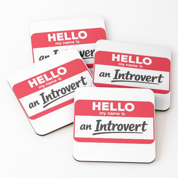 Item preview, Hello I Am An Introvert Name Tag designed and sold by Art by Debasish.