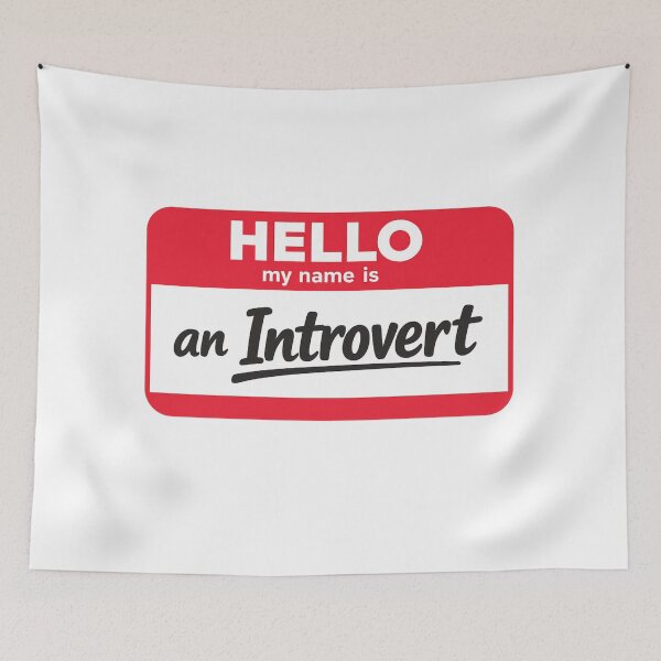 Item preview, Hello I Am An Introvert Name Tag designed and sold by Art by Debasish.