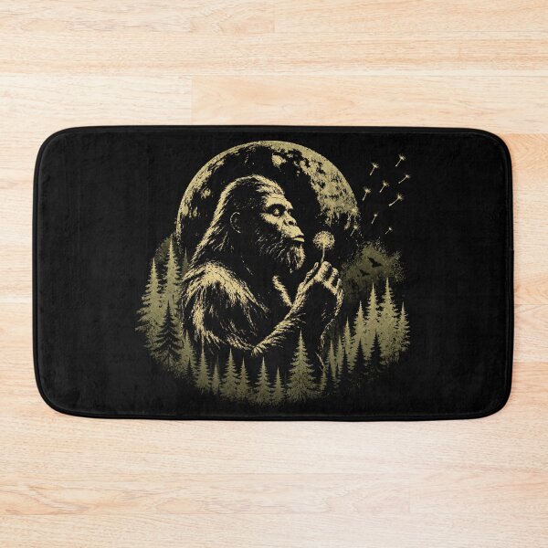 Item preview, Mystical Bigfoot Blowing Dandelion Moon Design designed and sold by LunaMagicStudio.