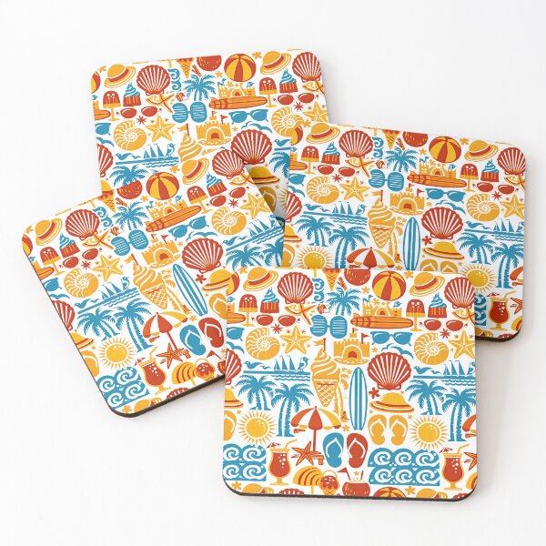 Item preview, Colorful Surfboards and Flip Flops Summer Pattern designed and sold by Piotrek0001.