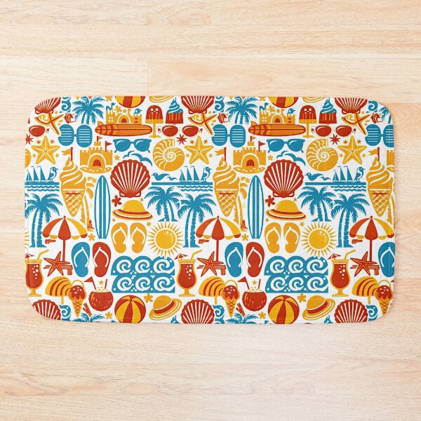 Item preview, Colorful Surfboards and Flip Flops Summer Pattern designed and sold by Piotrek0001.