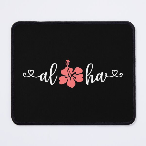 Item preview, Aloha – Tropical Heartsy with Hibiscus white Design designed and sold by EmeraldeaArt.