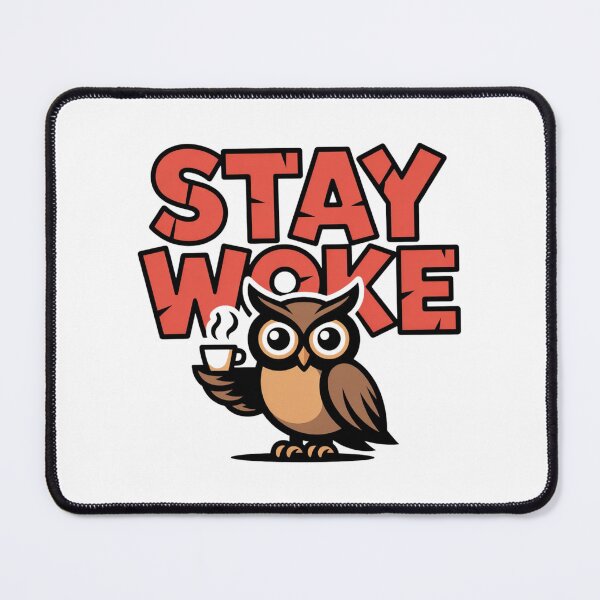 Item preview, Coffee Fueled Stay Woke Owl designed and sold by Anantha's Studio.