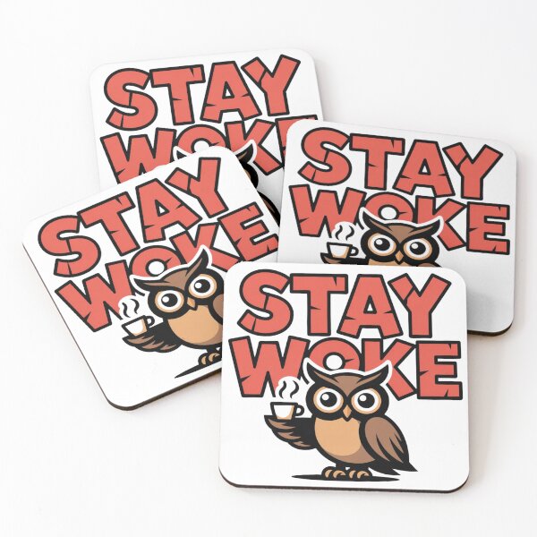 Item preview, Coffee Fueled Stay Woke Owl designed and sold by Anantha's Studio.