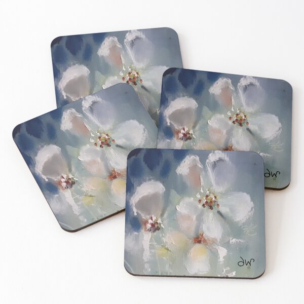 Item preview, White flowers designed and sold by Dalene West Art.