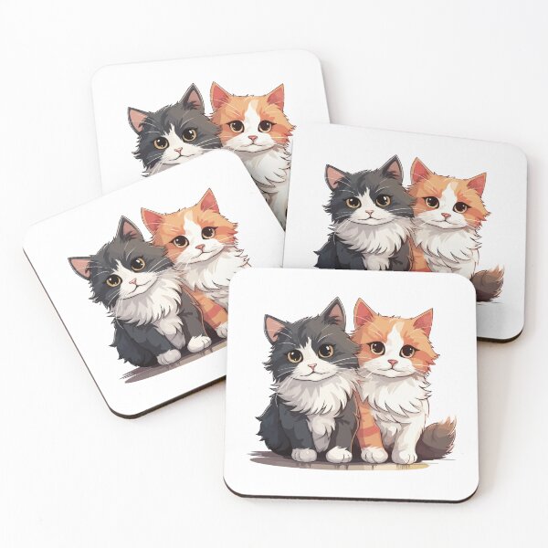 Item preview, Black & White Tuxedo and Orange Tabby fluffy Kittens designed and sold by Pani Kara.