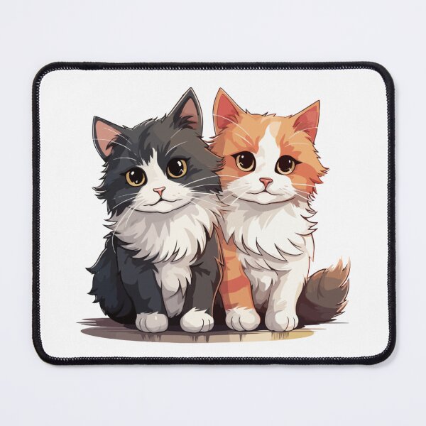 Item preview, Black & White Tuxedo and Orange Tabby fluffy Kittens designed and sold by Pani Kara.