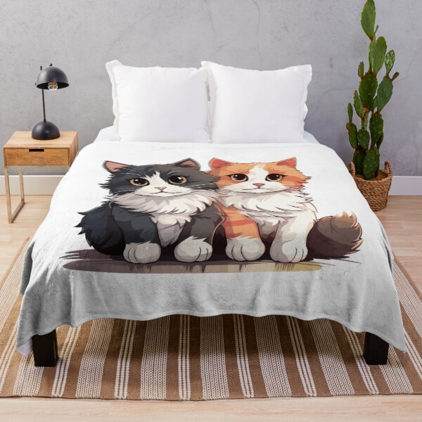 Item preview, Black & White Tuxedo and Orange Tabby fluffy Kittens designed and sold by Pani Kara.