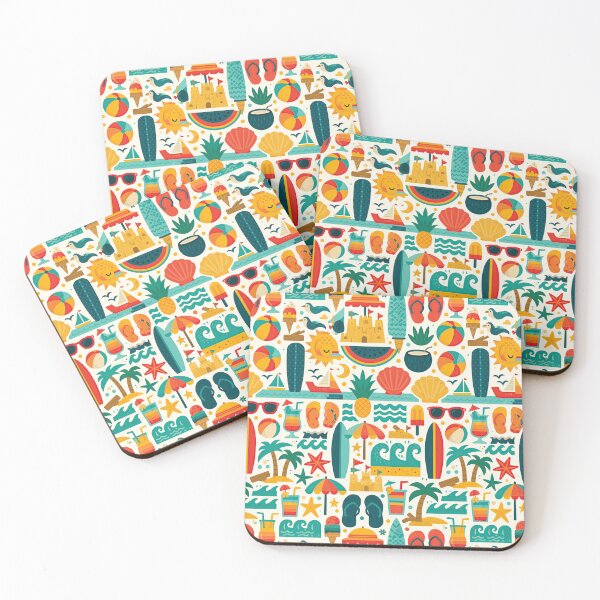 Item preview, Tropical Watermelon and Surfboard Seamless Pattern designed and sold by Piotrek0001.