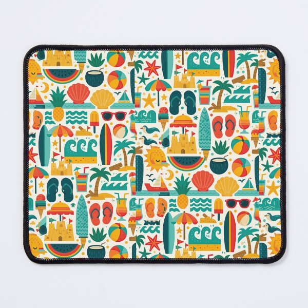 Item preview, Tropical Watermelon and Surfboard Seamless Pattern designed and sold by Piotrek0001.