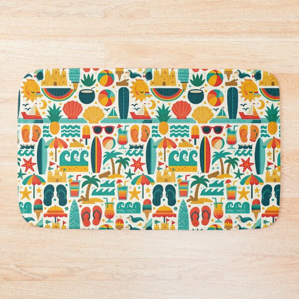 Item preview, Tropical Watermelon and Surfboard Seamless Pattern designed and sold by Piotrek0001.