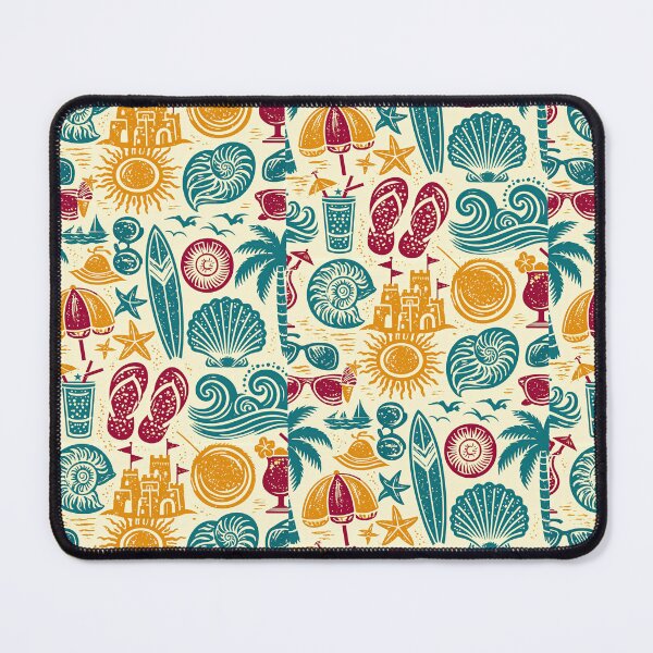 Item preview, Vintage Style Seashells and Sun Coastal Pattern designed and sold by Piotrek0001.