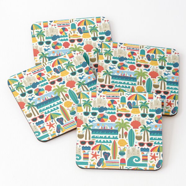 Item preview, Colorful Sandcastle and Ocean Waves Illustration designed and sold by Piotrek0001.