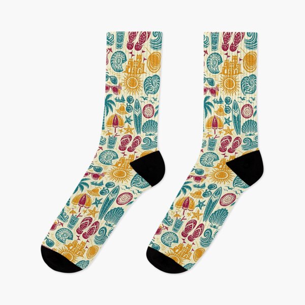 Item preview, Vintage Style Seashells and Sun Coastal Pattern designed and sold by Piotrek0001.
