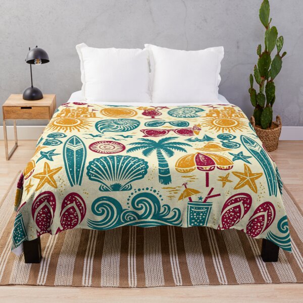 Item preview, Vintage Style Seashells and Sun Coastal Pattern designed and sold by Piotrek0001.