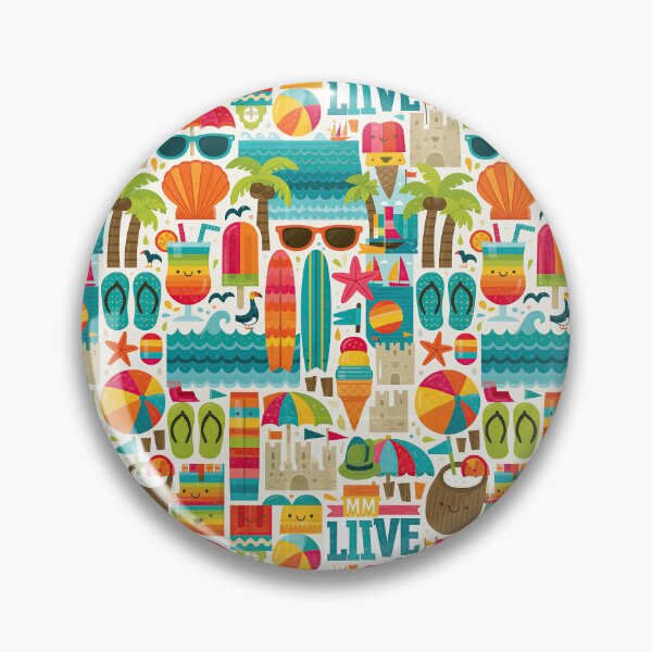 Artikelvorschau, Retro-Sommerurlaub-Doodle-Hintergrund entworfen und verkauft von Piotrek0001.