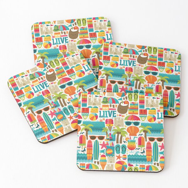 Item preview, Retro Summer Vacation Doodle Background designed and sold by Piotrek0001.