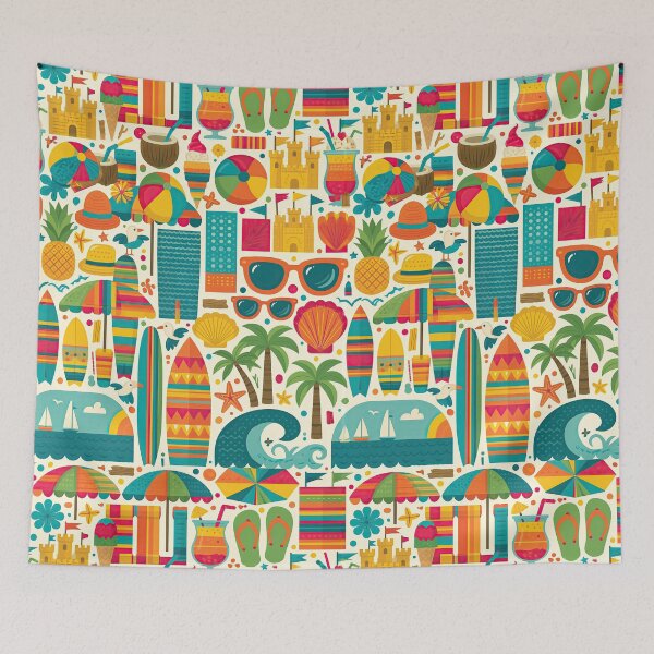 Item preview, Bright Surfboards and Tropical Drinks Mosaic designed and sold by Piotrek0001.